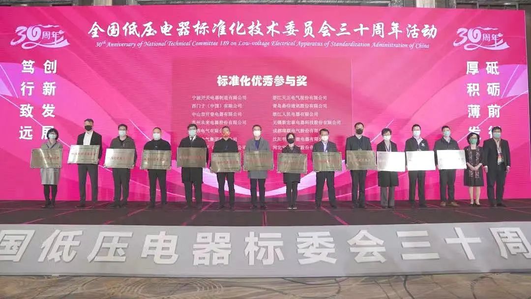 编制新能源等行业标准，3044am永利电气获全国低压电器标委会授奖
